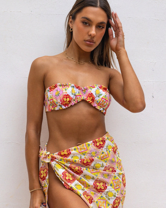 Load image into Gallery viewer, Magnetic Bikini Top - Pink Limoncello Bikini Top
