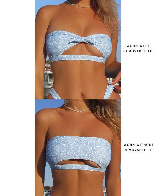 FIERCE BIKINI TOP - Azure - Littl Swim